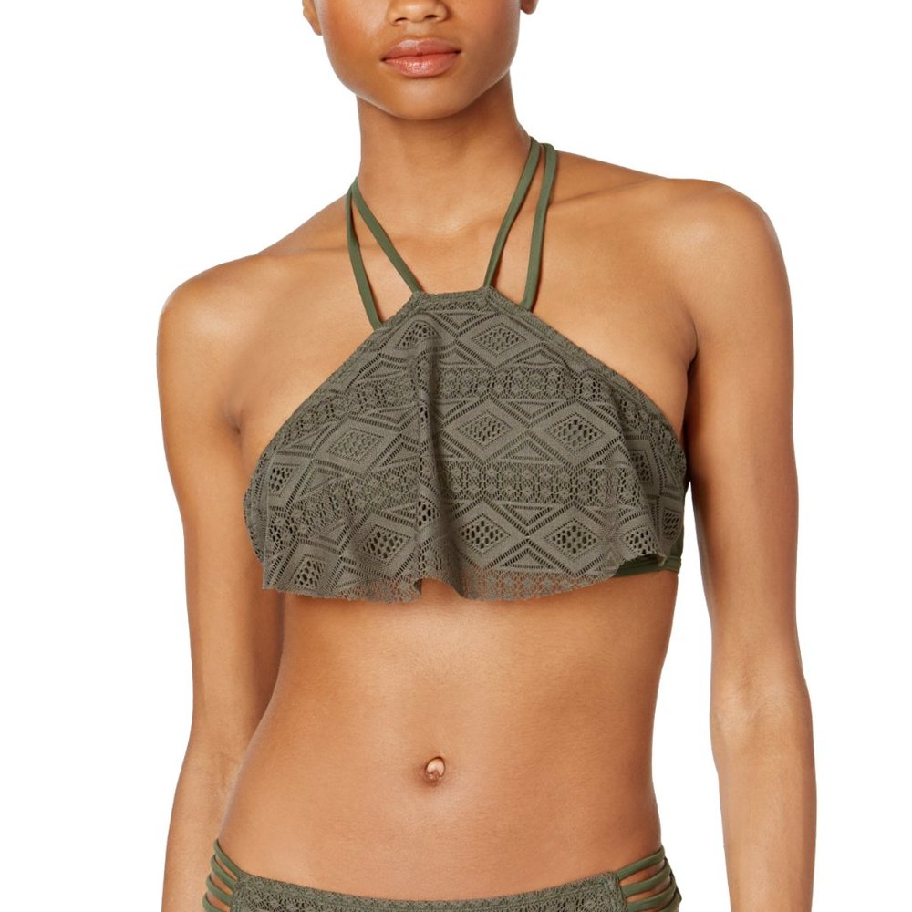 Hula Honey Lace High Neck Bikini Top NWT - Picture 2 of 3